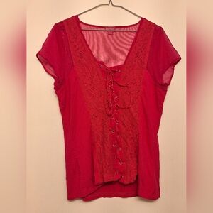 Hot Pink Lace Top